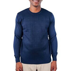 Jakamen Navy Crewneck Textured Sweater